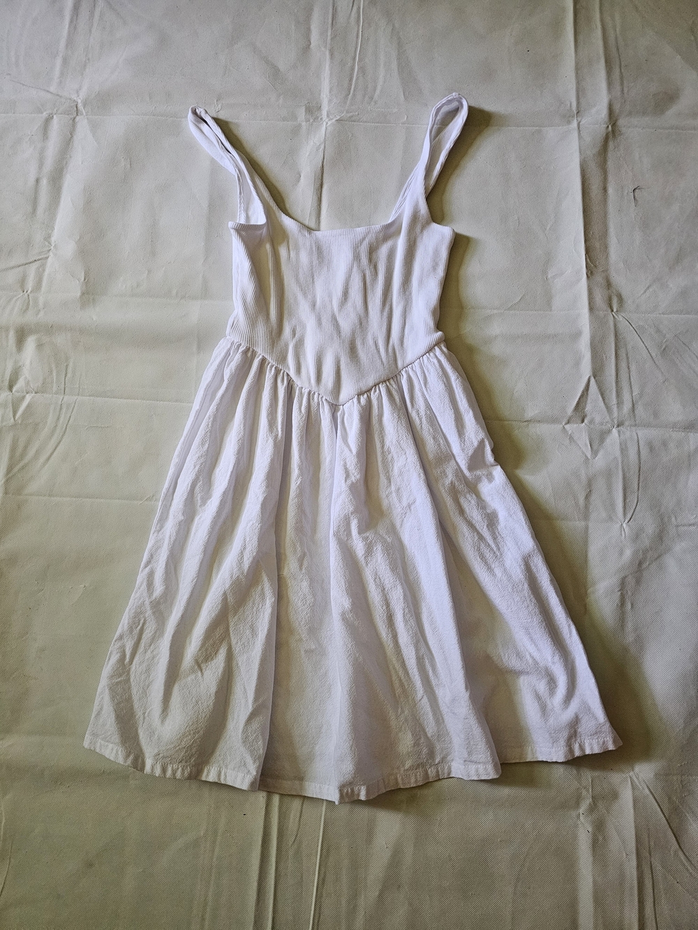 No Boundaries White Sleeveless Fit-and-Flare Dress